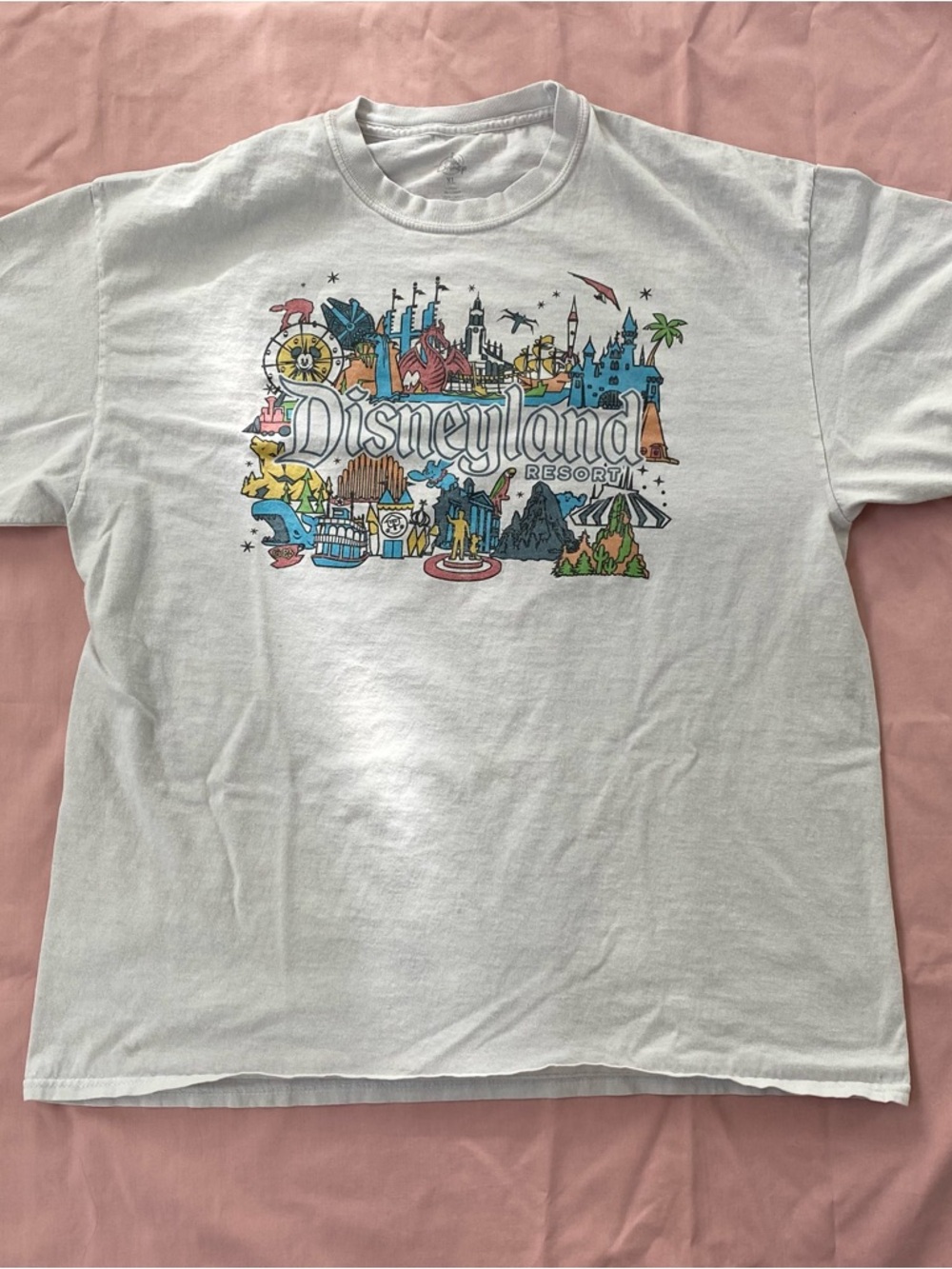 2020 Disneyland Resort Rides Opening Dates White Shirt - Size XL.